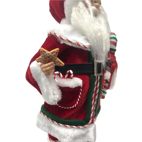 Santa Large Christmas Decoration Candy Canes & Cookie 18 Inches Tall - Picture 3 of 3